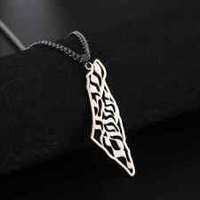 Used, Palestine Map Pendant Necklace Stainless Steel Chain Necklaces for Women Men for sale  Shipping to South Africa