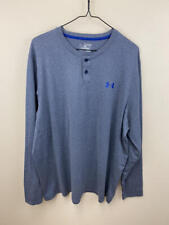 Camiseta Under Armour 2XL Coldgear infravermelha Henley azul urze cinza comprar usado  Enviando para Brazil