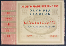 Jesse Owens 1936 Olympics Ticket Gold Medal Long Jump Olympics for sale  Shipping to South Africa