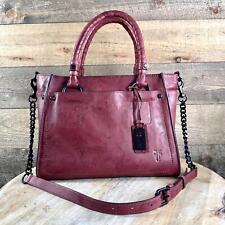Frye Demi Satchel Red Leather Purse Handbag Tote for sale  Shipping to South Africa