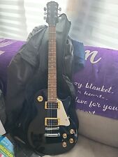 epiphone les paul 100 Electric Guitar Ebony Black Strap & Case  for sale  Shipping to South Africa