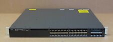 Conmutador Cisco WS-C3650-24PS-S 24 puertos Gigabit POE+ IP base L3 Manage 1U segunda mano  Embacar hacia Argentina