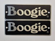 Par de Mesa Boogie pequenos logotipos de metal 'BOOGIE' em aço inoxidável escovado, novo!, usado comprar usado  Enviando para Brazil