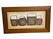framed basket print country for sale  Fredonia