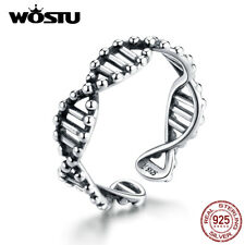 925 prata esterlina anel de DNA anéis de dedo aberto estilo clássico presente de aniversário wostu comprar usado  Enviando para Brazil