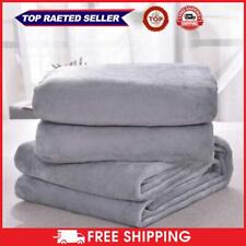 Usado, Cobertor de lã quente macio flanela cor sólida leve para sofá B comprar usado  Enviando para Brazil