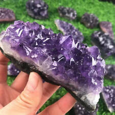 Natural Gemstone Amethyst Cluster Quartz Crystal Druzy Geode Stone Mineral Reiki for sale  Shipping to Canada