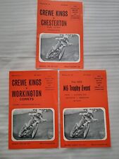 Crewe speedway programmes for sale  STOKE-ON-TRENT