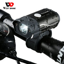 WEST BIKING 350 Lumens Bicycle Front Light Waterproof USB Rechargeable 5 Modes, used for sale  Shipping to South Africa
