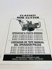 Schiller Classen Sod Cutter SC-12/5.5 16/5.5 18/8.0 20/8.0 Parts Manual for sale  Crystal River