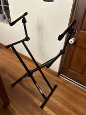 Used, Quik Lok T-22 Double-Braced 2-Tier Keyboard Stand for sale  Shipping to South Africa