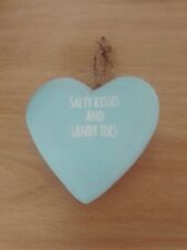 Puffy Hanging Heart Salty Kisses Sandy Toes Decorative  Hanging Ornament for sale  Shipping to South Africa