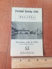 Programa de regatas de club de remo Portland 1901, usado segunda mano  Embacar hacia Argentina