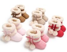 Usado, Sapatos de bebê recém-nascido menino menina carrinho de bebê pele sintética pom pom botas de neve inverno 0-18 comprar usado  Enviando para Brazil