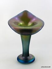 Vaso Studio Art vidro iridescente Jack in the Pulpit (JIP) com cicatriz Pontil 4-pt, usado comprar usado  Enviando para Brazil