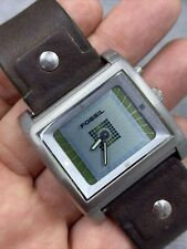Relógio Fossil Big Tic verde teia de aranha mostrador analógico digital pulseira de couro JR-8714 comprar usado  Enviando para Brazil
