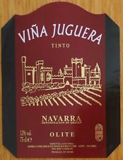 Etiquettes vin ESPAGNE Navarra Viña Juguera Tinto Olite   wine labels  segunda mano  Embacar hacia Argentina