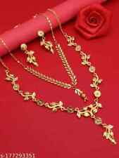 Brincos Jhumka folheados a ouro 22K gargantilha colar indiano Bollywood joias nupciais comprar usado  Enviando para Brazil