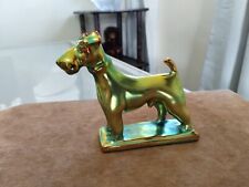 Zsolnay Eosin Green Porcelain Terrier Dog Figurine #B6, used for sale  Shipping to South Africa