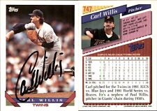 Carl Willis Signed 1993 Topps #747 Card Minnesota Twins Auto AU for sale  Shipping to South Africa