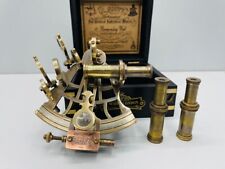 London J. Scott sextante de latón náutico artículo de regalo de trabajo con caja de madera decoración segunda mano  Embacar hacia Mexico