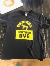 Fiebings t-shirt - graffiti ink/leather dye brand, yellow on black - small for sale  Shipping to South Africa