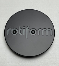 *USED Rotiform Matte Black/Gloss Black Logo Snap In Wheel Center Cap 1004-40MB for sale  Shipping to South Africa