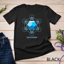 Dodecahedron Platonic Solid Shades of Blue Geometric Form T-Shirt Unisex T-shirt, used for sale  Shipping to South Africa