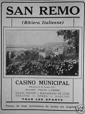 1929 san remo d'occasion  Expédié en Belgium