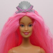 Muñeca Barbie Sirena Fantasy Corona de Cabello Rosa Cola Articulada 2003 Mattel 56759 segunda mano  Embacar hacia Argentina