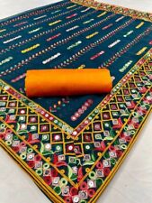 Used, Indian Bollywood Designer Wedding Party Saree Kalamkari Silk Printed Fancy Sari for sale  Shipping to South Africa