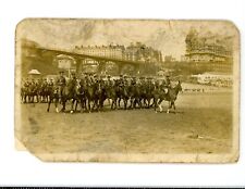 Uniforme de soldados ingleses a caballo vintage militar RPPC postal con foto real segunda mano  Embacar hacia Argentina