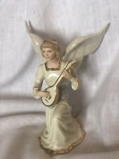 Estatuilla de ángel Lenox The Angels Serenade 6"" con mandolina y acento dorado de 24 quilates-B segunda mano  Embacar hacia Argentina