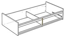 1x Ikea  Flax Twin Bed Center Support, Plastic, White Part # 121004, begagnade till salu  Toimitus osoitteeseen Sweden