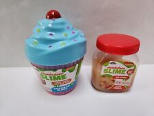 2 Nickelodeon Premade Slime Cupcake 9oz Tutti Fruity 7.5 oz Fun Scent Sprinkle for sale  Shipping to South Africa