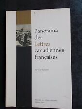 Panorama lettres canadiennes d'occasion  Milly-sur-Thérain