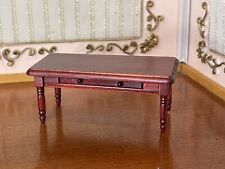 Dollhouse mahogany coffee table 1:12 scale with remote control storage drawer for sale  Shipping to South Africa
