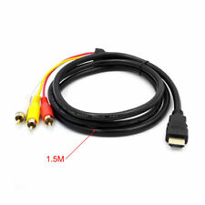 HDMI to RCA Cable / AV Composite Adapter HDMI Male to 3-RCA to TV 3ft - Black myynnissä  Leverans till Finland