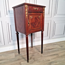 Antique French Louis XVI Marble Top - Night Stand - Pot Bedside Cupboard Table, used for sale  Shipping to South Africa