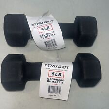 Set Of 2 5LB Hex Neoprene Dumbbell MTru Grit Fitness RI1730 Cast Iron Pro Grade for sale  Shipping to South Africa