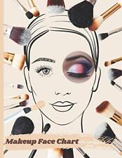 Makeup Face Charts: Blank Makeup Face Chart Worksheets for Makeu comprar usado  Enviando para Brazil