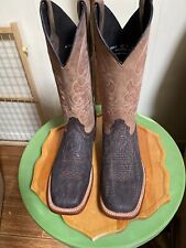 New Lucchese Bootmaker Genuine Shark Skin Square Toe EXOTIC COWBOY BOOTS 10 D for sale  El Paso