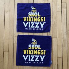 Usado, Minnesota Vikings Vizzy Hard Seltzer 'Skol' Toalha Estádio Giveaway Lote De 2 comprar usado  Enviando para Brazil