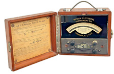 Usado, Voltímetro portátil antigo 1913 Weston's modelo 18 A.C. DC na caixa original comprar usado  Enviando para Brazil