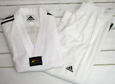 Usado, Uniforme de la Federación Mundial de Taekwondo talla 2 (160 cm) Adidas parte superior e inferior niños segunda mano  Embacar hacia Mexico