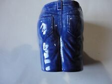 Usado, Vaso de cerâmica vintage DENIM novidade plantador azul jeans texturizado grande  comprar usado  Enviando para Brazil