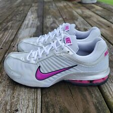 Tênis de corrida Nike REAX RUN 4 feminino tamanho 9.5 branco e rosa #366614-051 comprar usado  Enviando para Brazil