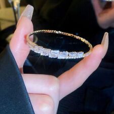 Brazaletes brazaletes de acero para mujer pulseras completas de diamantes de imitación pulseras simples segunda mano  Embacar hacia Argentina