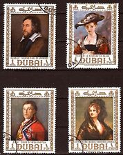 Używany, 14T5 DUBAI peintre RUBENS  et GOYA  leurs tableaux  4 timbres oblitérés na sprzedaż  Wysyłka do Poland
