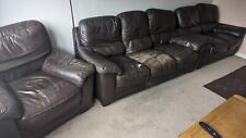 Brown leather sofa for sale  YEOVIL